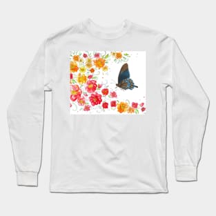 flower and butterfly Long Sleeve T-Shirt